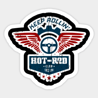 Hotrod Club badge with wings Sticker